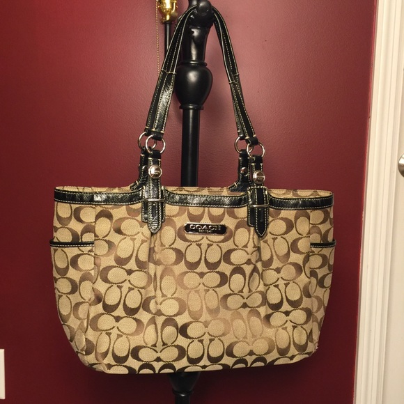 Coach Handbags - Coach Brown Shoulder Bag with Black  Straps